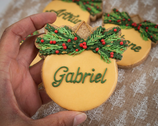 Lot de 4 marque-places | Boules de Noël