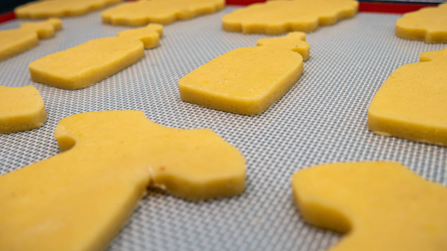 plaque de biscuits avant cuisson