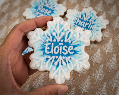 Lot de 4 marque-places | Flocons de neige