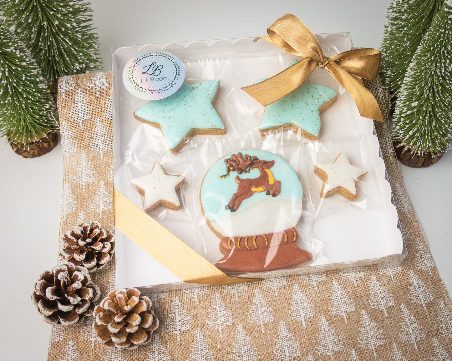Coffret de 5 biscuits | Le Renne scintillant